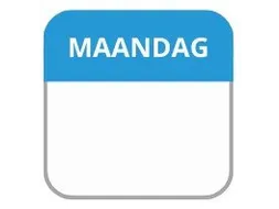 LabelLORD PL Dagetiket Maandag 25x25mm Blauw Flushlabel 1000 stuks