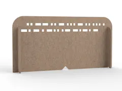 Akoestisch PET-vilt scheidingsscherm M 100x15cm beige