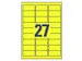 Avery Zweckform Ultra sterk etiket L6105-20 63.5x29.6mm Geel 540 stuks