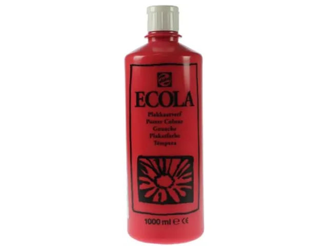 Plakkaatverf Ecola Flacon van 1000 ml Scharlakenrood