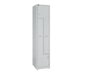 Z-garderobekast,HxBxD 1850x400x500mm,vak B 400mm,cil.-slot,sokkel - 1
