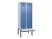 locker met bank,voor scheiding van kleding,HxBxD 2120x800x815mm,2vak