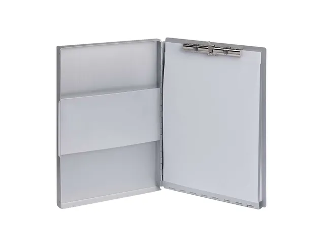 Porte-bloc avec coffret MAULassist A4 ouverture latérale aluminium