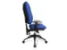 chaise de bureau pivotante,Mécan. synchrone,assise tissu bleu