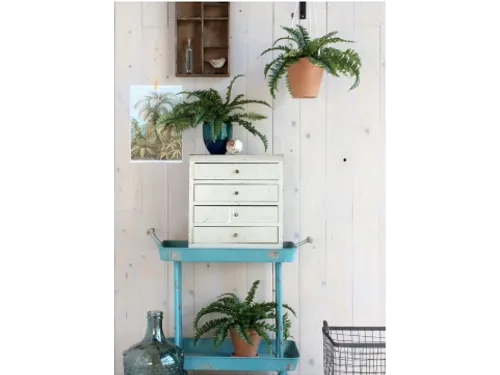 Kunstplant Mica Boston varen groen in pot 42x50cm