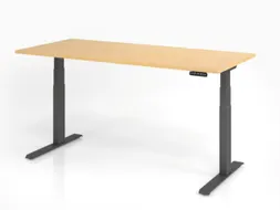 Elektrisch in hgte vst. zit-sta-bureau,HxBxD 640-1290x1800x800mm