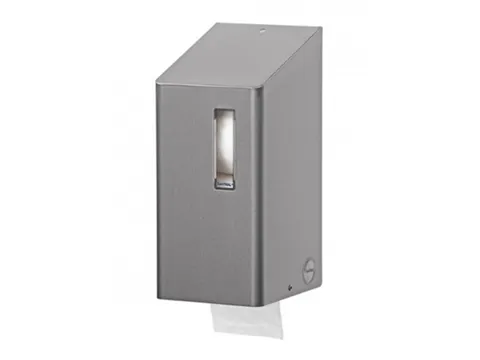 Toiletpapierdispenser RVS Anti Finger voor 2 doprollen Toiletpapier
