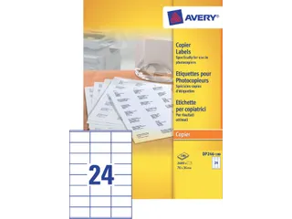 Etiket Avery DP246-100 70x36mm wit 2400stuks - 2