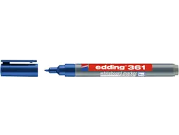 Viltstift edding 361 whiteboard rond 1mm blauw