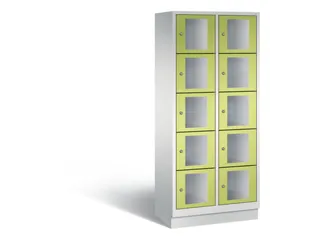 Lockerkast 1800x810x500mm 2x5 vakken Cilinderslot, Sokkel, RDS1108060 - 2