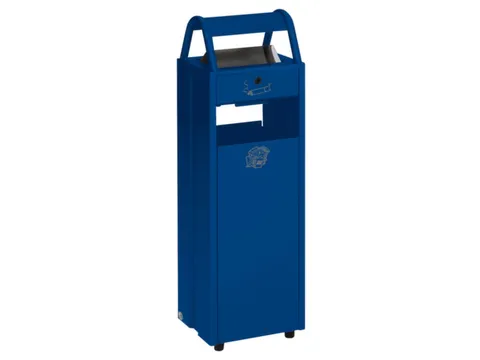 Combi-Asbak 5/35 liter 960x300x250 Blauw Overkapping Verzinkt