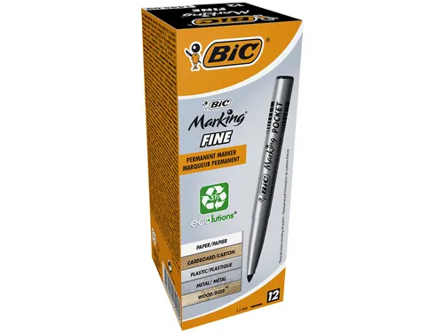 Viltstift Bic 1445 ecolutions rond fijn zwart