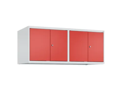 opzetkast,v. locker,4vak.,vak B 300mm,HxBxD 500x1200x500mm,vleugeldeur