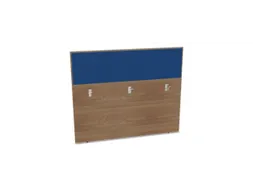 baliepaneel,v. bureau,aanbouw achter,B 1400mm,NT-cherry,BN6016-blauw