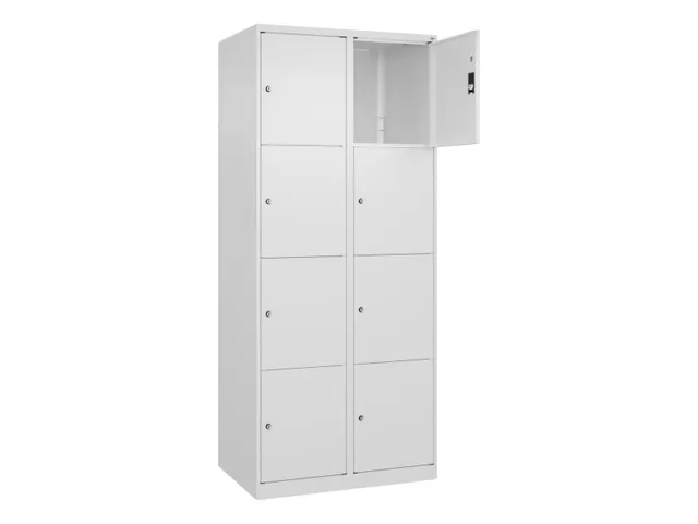lockerkast,HxBxD 1850x800x500mm,2x4vakken,vak B 400mm,cil.-slot