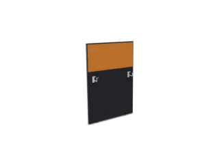 baliepaneel,v. bureau,aanbouw links,B 800mm,CC-zwart,BN3005-geel - 1