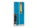 dubbeldekse locker,HxBxD 1850x800x500mm,2x2vak.,RAL7035,front RAL5012