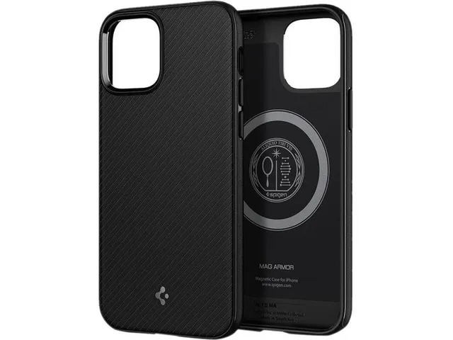 Spigen Case ACS01865 iPhone 12 Pro/12Mag Armor Mat Zwart Magsafe