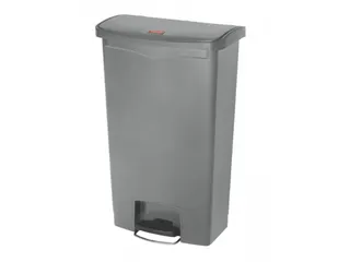 Pedaalemmer Slim Jim Step On Front Kunststof 68 Liter Grijs - 1