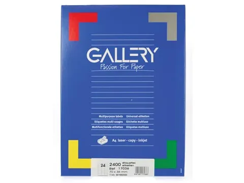 Gallery Witte Etiketten 70x36 mm