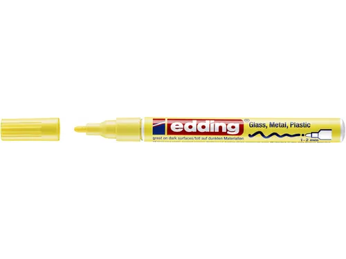 Viltstift Edding 751 lakmarker rond pastel geel 1-2mm