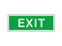 Vluchtroute-aanvullend bord,Exit,PVC,groen/wit,lang nalichtend