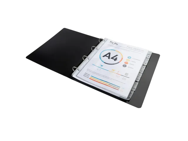 Tabbladen PP A4+ bedrukt 1-12 grijs