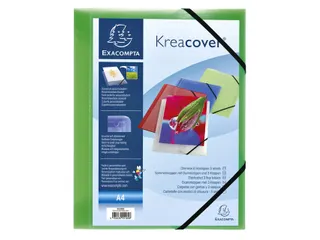 Elastomap Exacompta Kreacover A4 3 kleppen PP assorti - 6