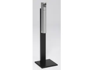 Staande Asbak 3.5 liter Hxbxd 1250x310x310mm Zilverkleurig Zwart Staal - 1