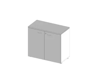 Kantoorkast Romp Wit Front Grijs bxdxh 900x450x815mm - 1