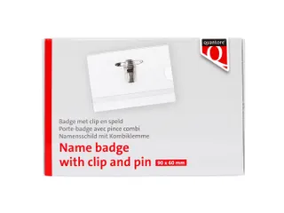 Badge Quantore met clip en speld 60x90mm - 2