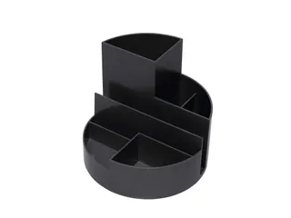 Pennenkoker MAUL roundbox 7 vakken Ø140x125mm zwart - 2