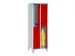 dubbeldekse locker,HxBxD 1850x600x500mm,2x2vak.,RAL7035,front RAL3000