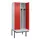 locker met bank,voor scheiding van kleding,HxBxD 2120x800x815mm,2vak