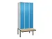 locker voor scheiding van kleding,HxBxD 2120x900x815mm,3vak