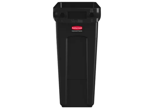 Slim Jim Afvalcontainer Met Luchtsleuven 60 Liter Zwart