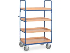 Etagewagens 4 Etages Hout Met Rand 8321 600kg 1000x600mm Ral5007