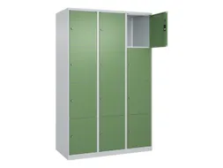 lockerkast,HxBxD 1850x1200x500mm,3x4vakken,vak B 400mm,cil.-slot