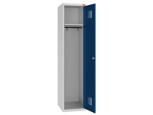 lockerkast,HxBxD 1800x400x500mm,1vak,draaigrendel,sokkel,romp RAL7035