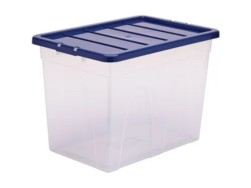 Opbergbox 64 Liter Plastic Transparant Blauw