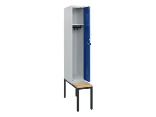 locker met bank,HxBxD 1950x300x815mm,1vak,vak B 300mm,draaigrendel - 1