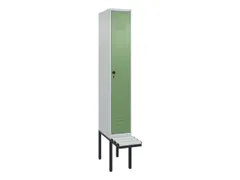locker met bank,HxBxD 2120x300x815mm,1vak,vak B 300mm,draaigrendel