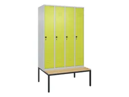 locker voor scheiding van kleding,HxBxD 2120x1200x815mm,4vak