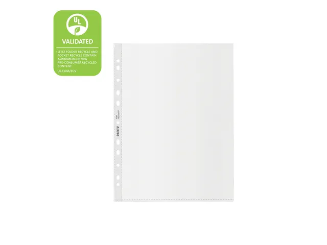 Pochette Leitz Recycle A4 11 perforations PP 0,10mm transparent