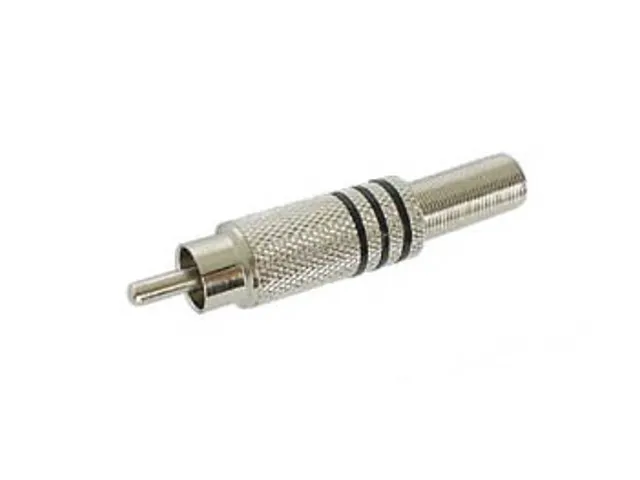 Mannelijke Rca Plug - Vernikkeld - Zwart