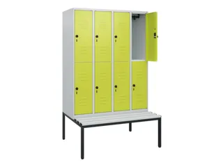 Dubbeldekse dekenkist,HxBxD 1950x1200x815mm,4x2vak.,vak B 300mm - 2
