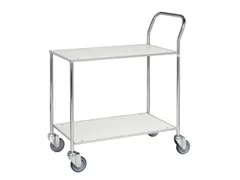 Tafelwagen,Draagverm. 150Kg,2Etage(S),Etage(S) Melaminecoating,Wit