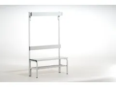 omkleedbank,HxLxD 1650x1015x375mm,alu. lijsten,frame RVS RAL7035