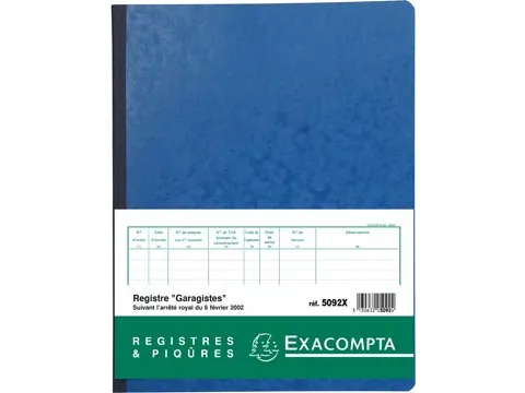 register garagist en pomphouder, Franstalig