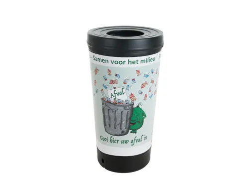 Trashman Afvalbak 210 Liter Zwart